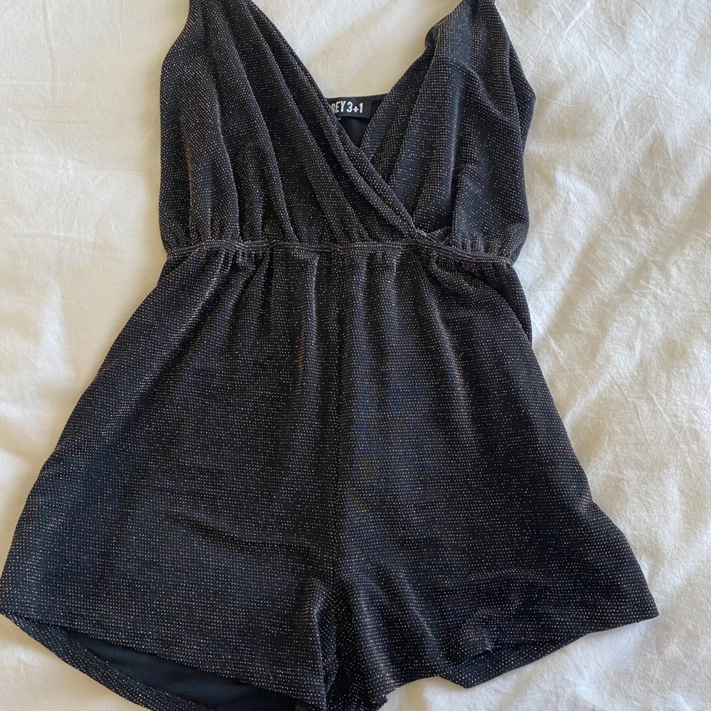 Black and Gold Romper